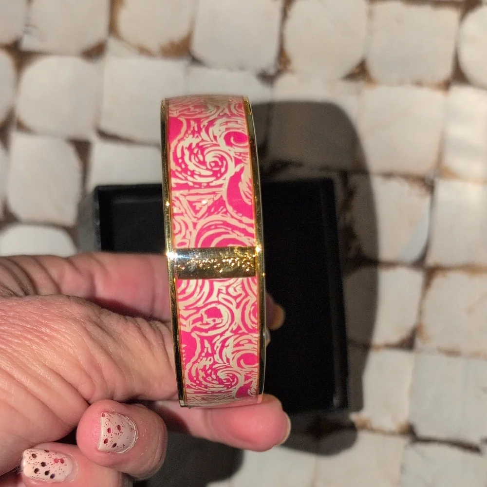Lilly Pulitzer Pink and Gold Swirl Bracelet
